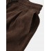 Mens Corduroy Texture Pocket Casual Beam Feet Pants