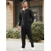 Men Loose Long Sleeve Onsie Solid Color Trousers