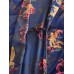 Mens Long Sleeve Silk Bathrobe Nightdress Sleepwear