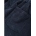 Mens Corduroy Drawstring Casual Wide Leg Pants With Pocket